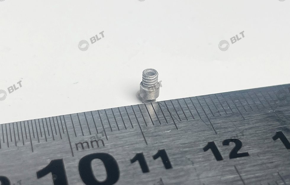 BLT stainless steel threaded micro 3D printed part